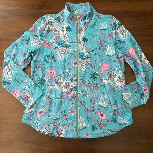 UPF 50 Leona Zip-Up Jacket AMALFI BLUE (L) Florida